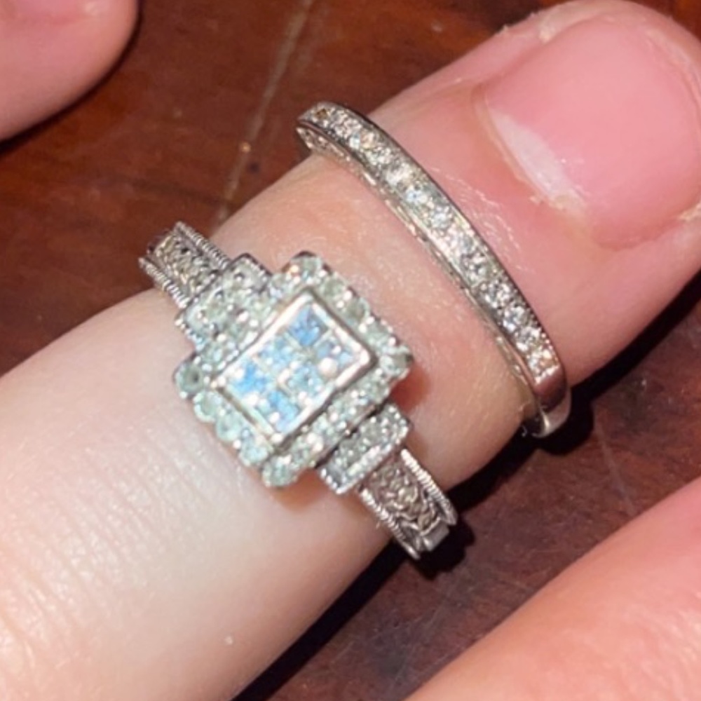 1ct Diamond engagement set